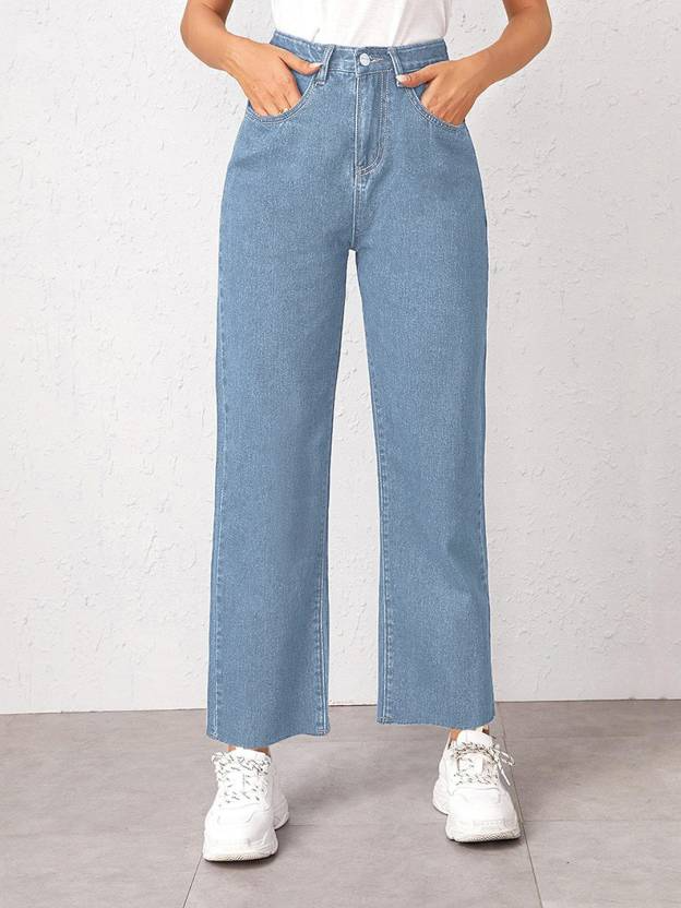Women Mid Rise Blue Jeans